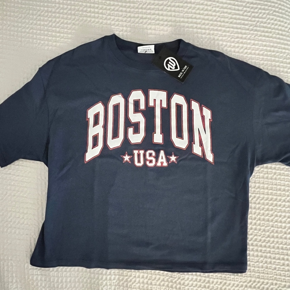 Where I'm From Boston Cropped T-Shirt.